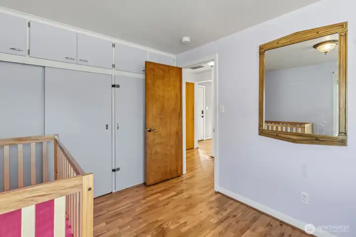 2nd bedroom with built-in storage.