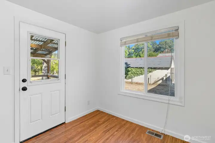 Bonus room overlooking the backyard.