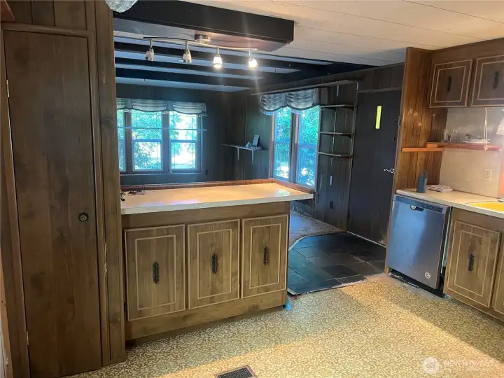 Two pantries in the kitchen.