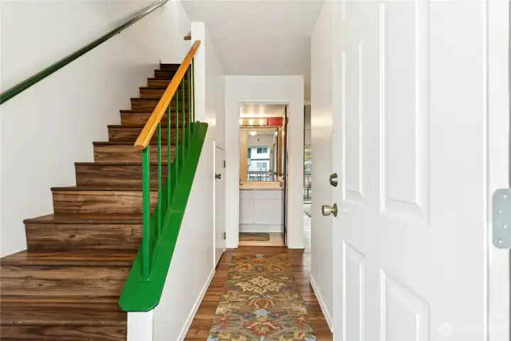 Stairs up from entry