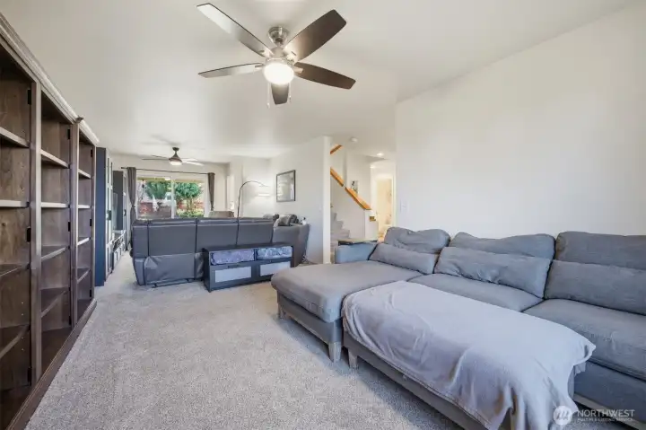 More of the living room used as a reading nook