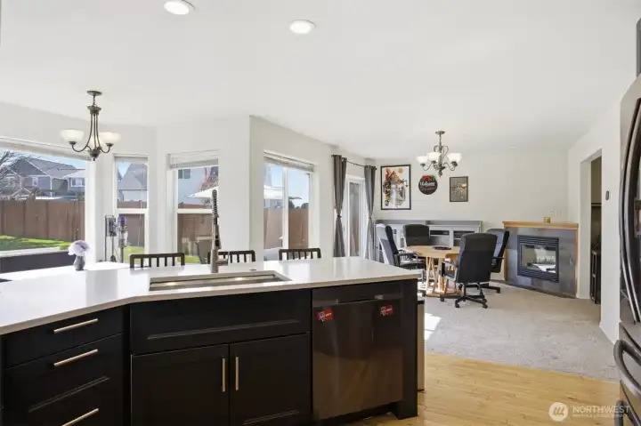 Kitchen looking into 2nd living space