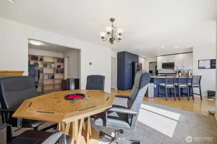 Looking back towards kitchen and office