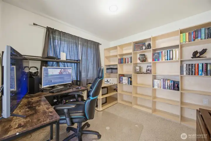 Built in Book shelves, this space could be a reading nook, an office, you have options.