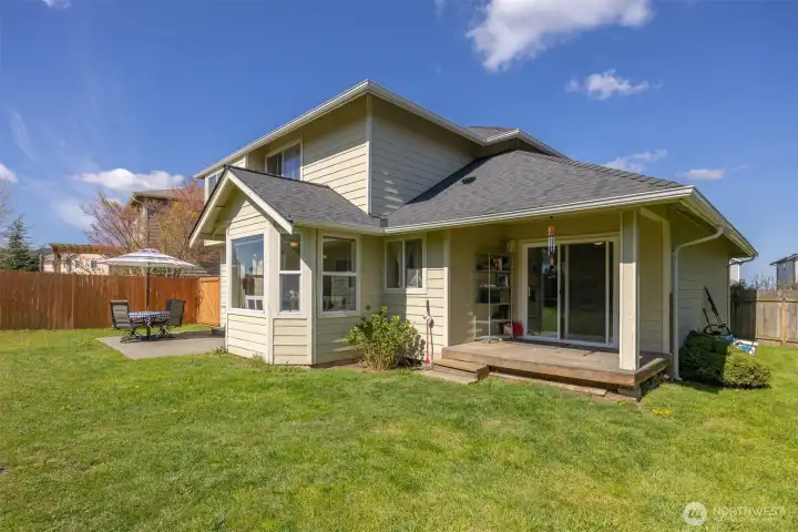 Covered patio outside main living room