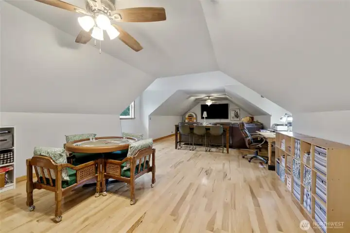 Massive bonus room for recreation or media.