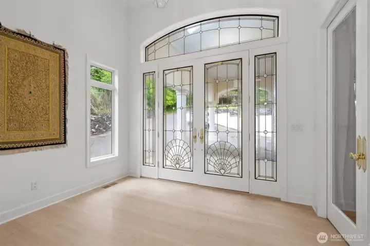 Main entry as it is seen from the inside.  Wonderful, large foyer area.