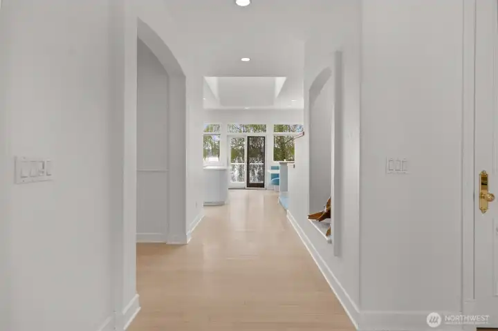 Extra wide hallways.