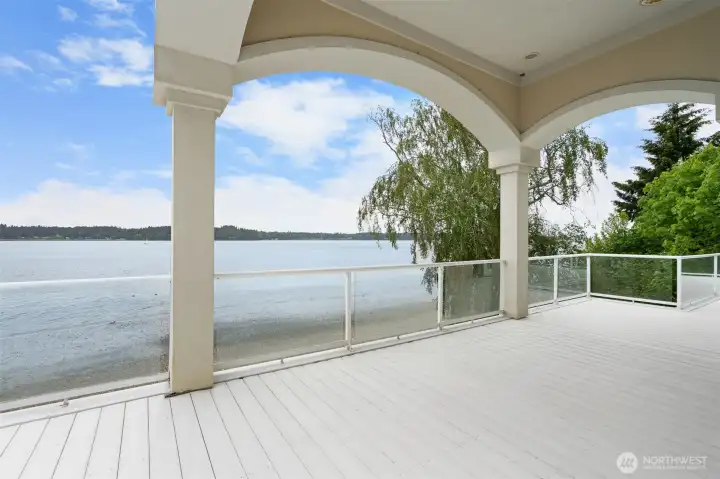 Portion of the expansive deck is covered.