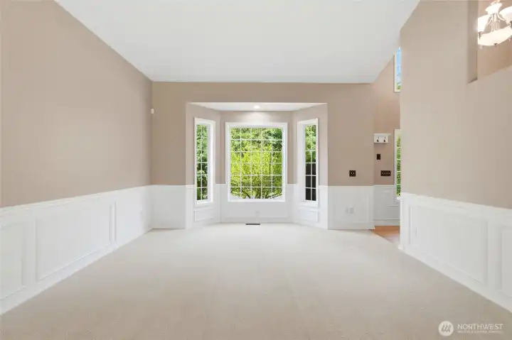 Freshly painted and carpeted.