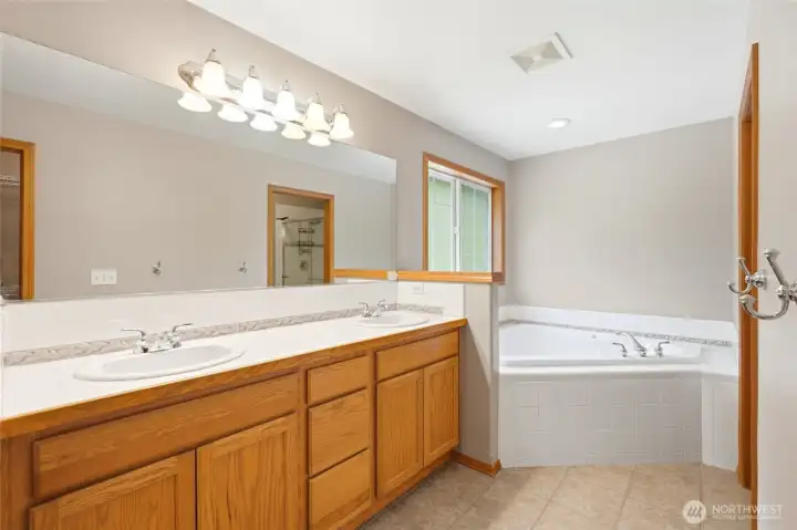 Big primary bathroom.