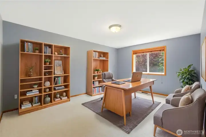 Virtually staged bonus room.