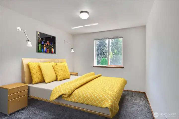 virtually staged 2nd bedroom