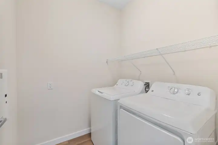 In-unit washer and dryer.
