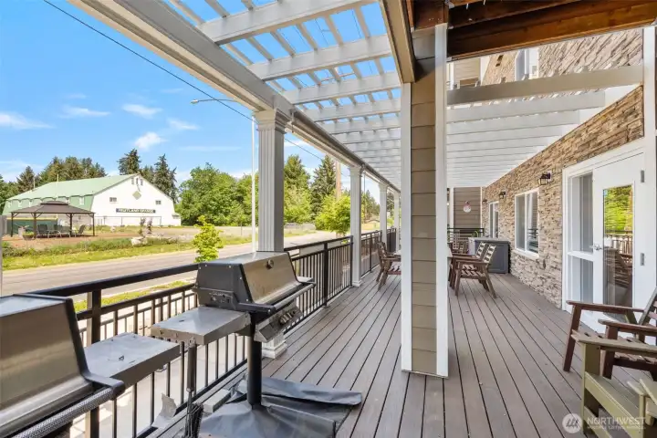Community balcony with grills