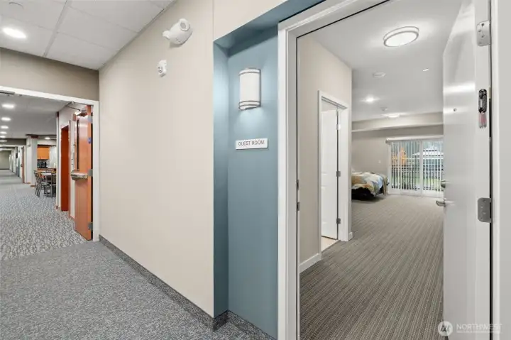 Guest suite is across from unit