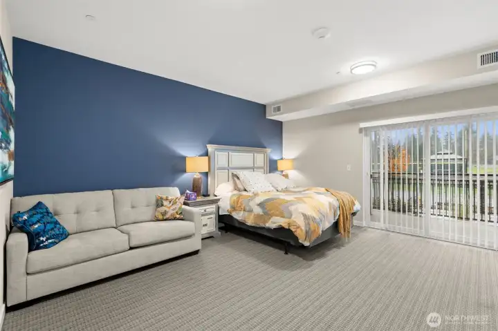 Guest suite bedroom. Also has a bathroom
