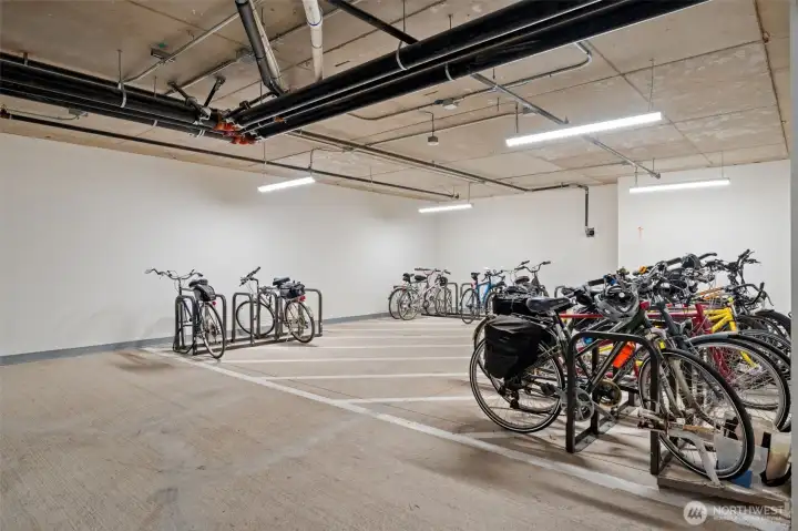 Bike storage in heated garage