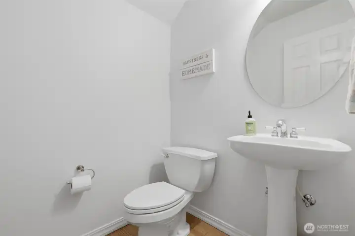 Half-bath on main level. Half-bath on main level.