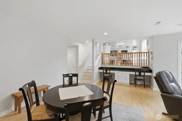Game area in oversized family room. Game area in oversized family room.