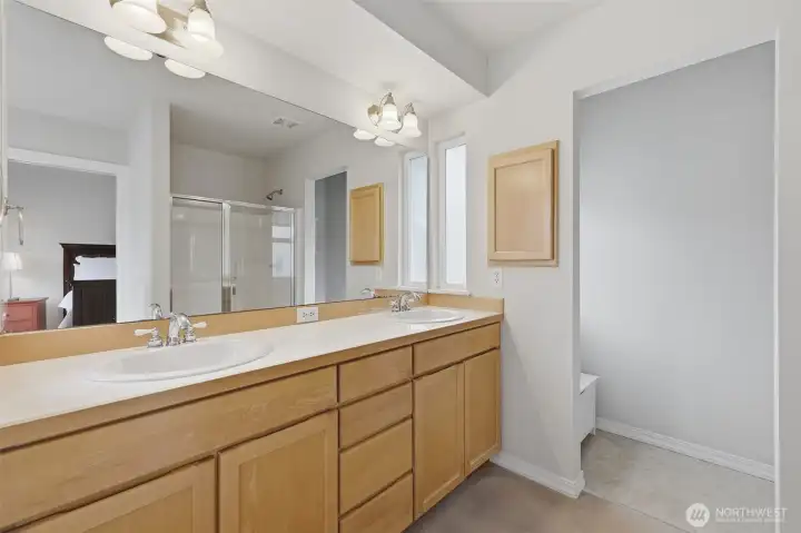 5-piece primary bathroom. 5-piece primary bathroom.