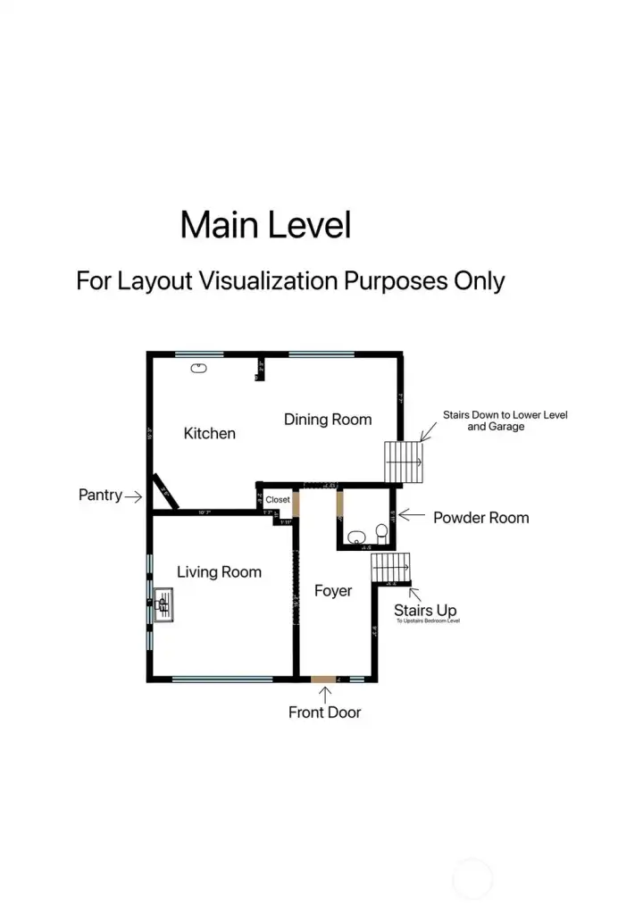 Main-level floorplan. Main-level floorplan.