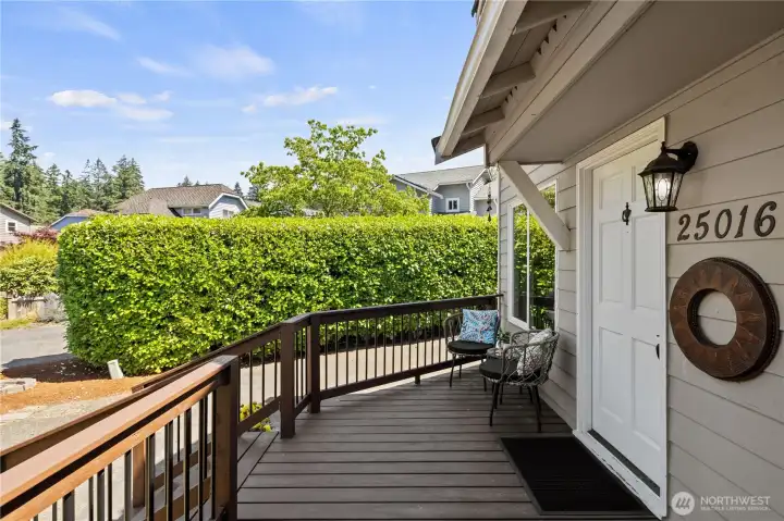 The perfect porch for morning coffee~