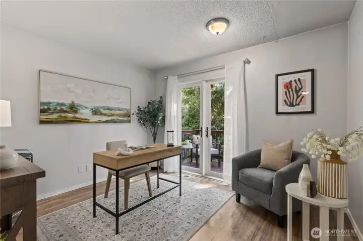 Office on the Main level with double door walk out to back yard~