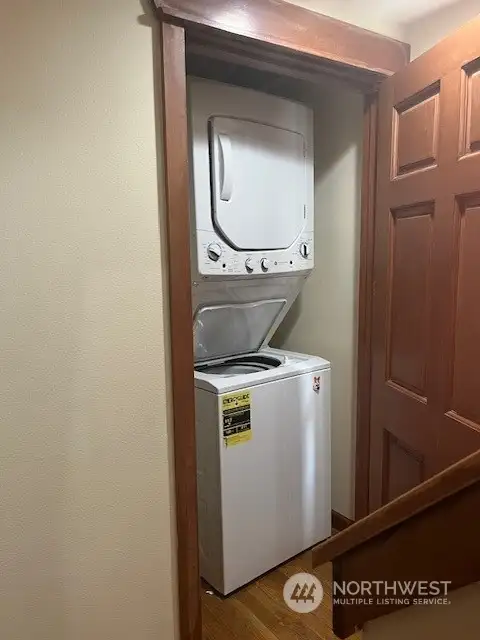 The laundry space.