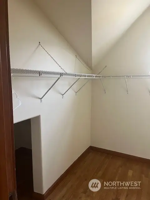 A different view of the main bedroom closet.