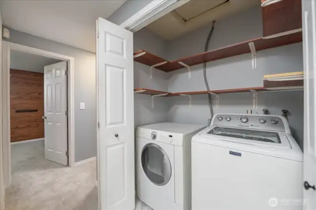 Washer/Dryer set up just conveniently off the kitchen.