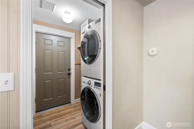 Laundry off garage