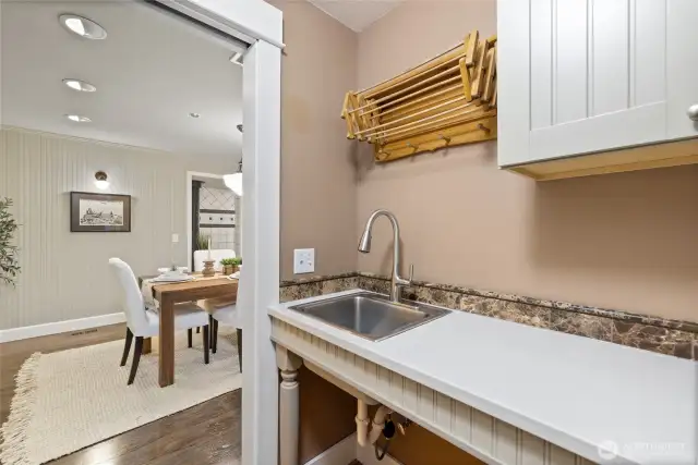 laundry with sink