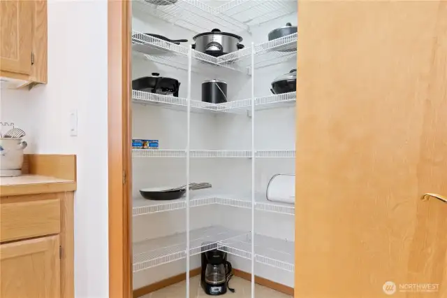 Large, walk-in pantry