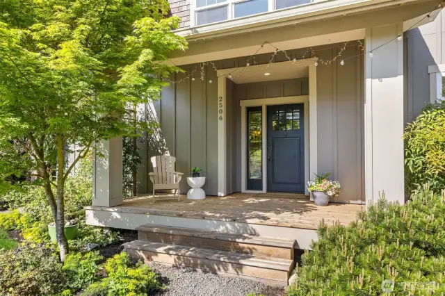 The inviting covered front porch welcomes you home