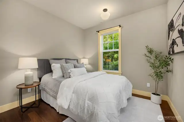 Back downstairs is the main floor bedroom