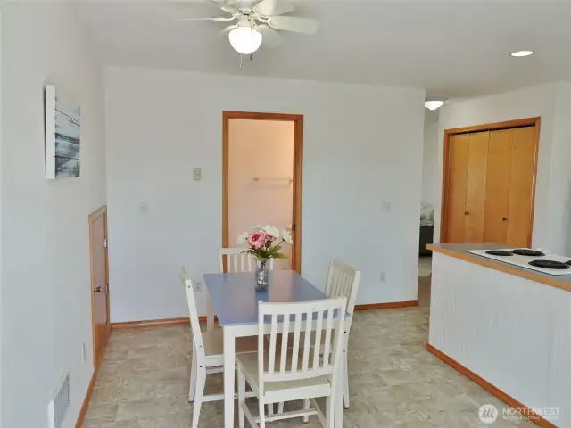 Dining Room  (open door is where the 1/2-bath is located).