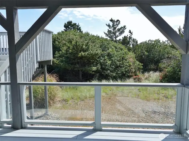View of the Backyard from the Rear Deck off the Dining Room.