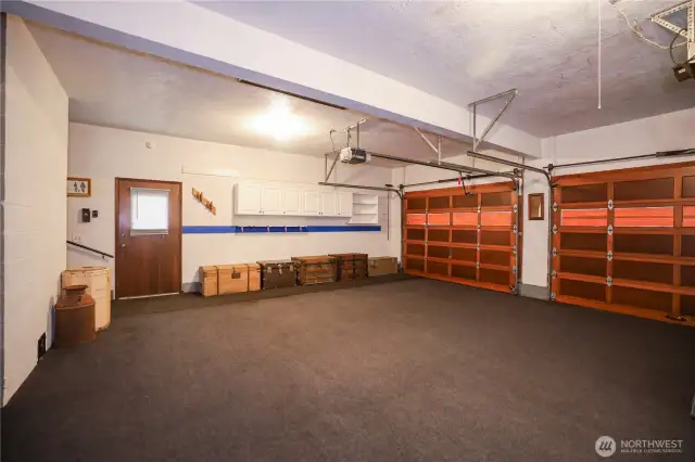 Roomy 620 square foot garage, with quality electric doors.