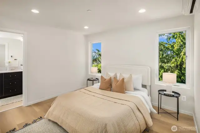 Spacious primary suite