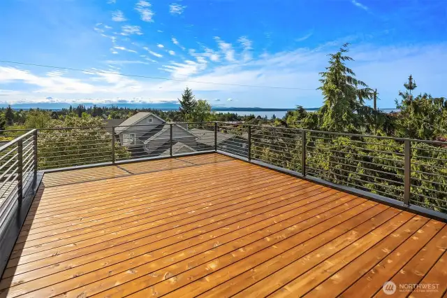 Stunning views from roof top deck