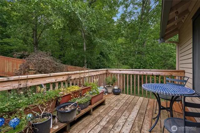 Enjoy the deck & backyard