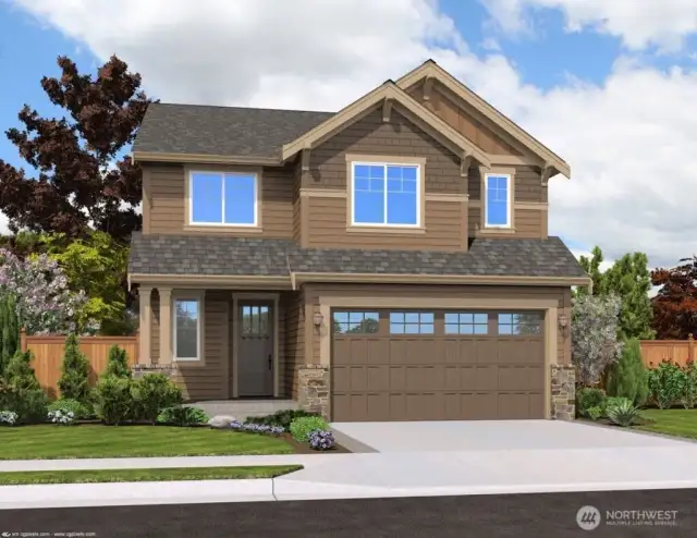 Welcome home to the Poplar!     A spacious 2 story home that features 2,692 sq ft of living space with 5 bedrooms, 2 1/2 bathrooms and an office in the heart of the main floor.  Home will be complete August 2025.   Photos, including virtually staged, are of the Poplar plan on a different lot and may vary in features for reference only.  Located at 9027 Wyatt Ct SE Tumwater WA 98501