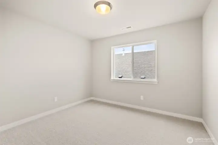 Fourth bedroom also with reach-in closet and pre-wired for internet.