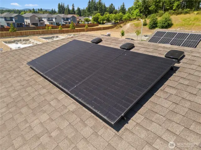 Solar panels are standard as an added energy feature.