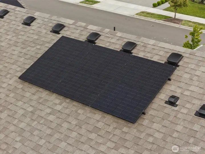 Solar panels are standard as an added energy feature.