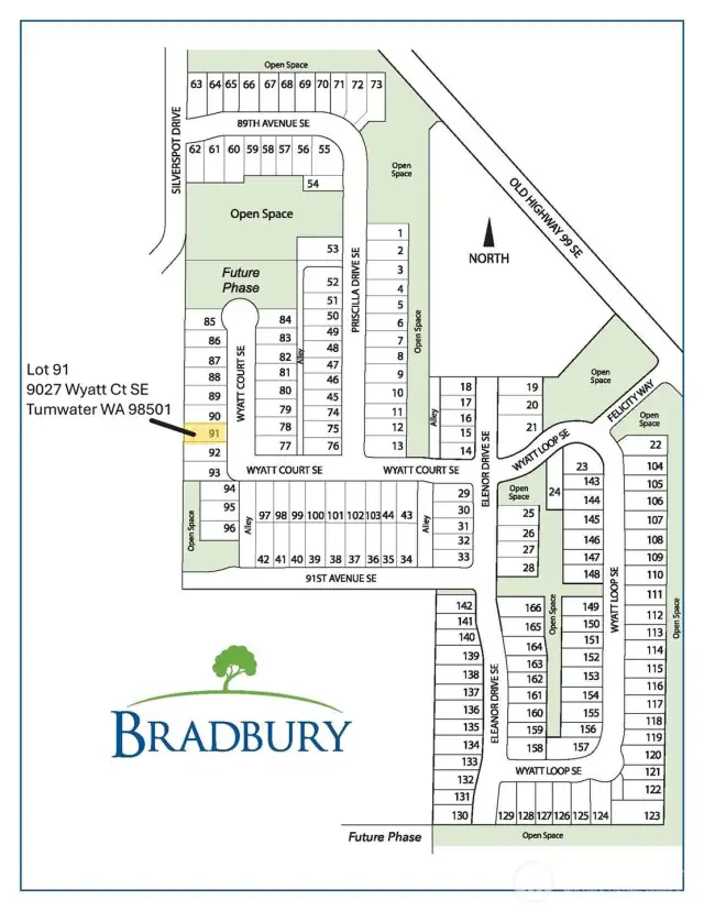 Location of home in Bradbury community.