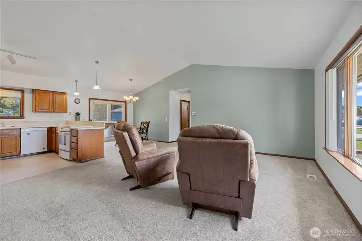 Spacious feel with bright, open vaulted ceilings!