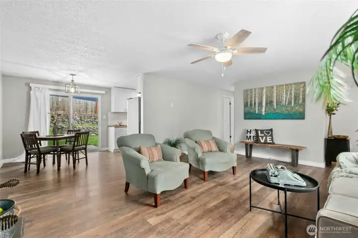 Newer floors in main living areas.