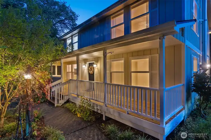 Not many homes have a wonderful, wrap around, covered front porch like this one. It really extends your living space year 'round